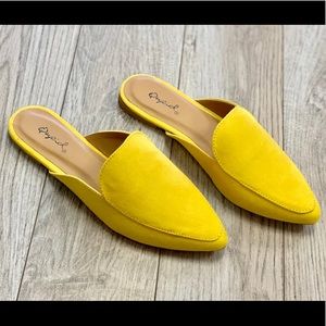 NWT Yellow Slip On Loafers